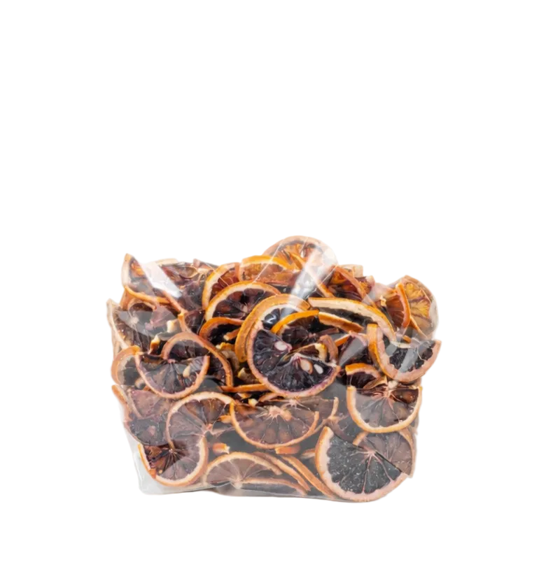 Bag of bulk dried blood oranges for cocktails