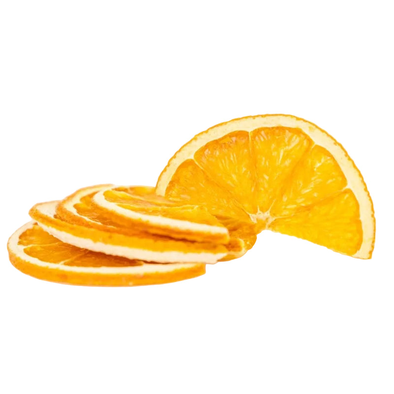 Natural dehydrated orange halves for cocktails