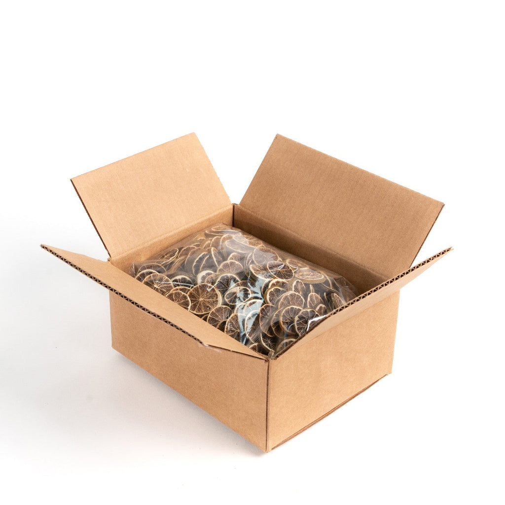 Natural dehydrated lime wheels used as citrus garnish