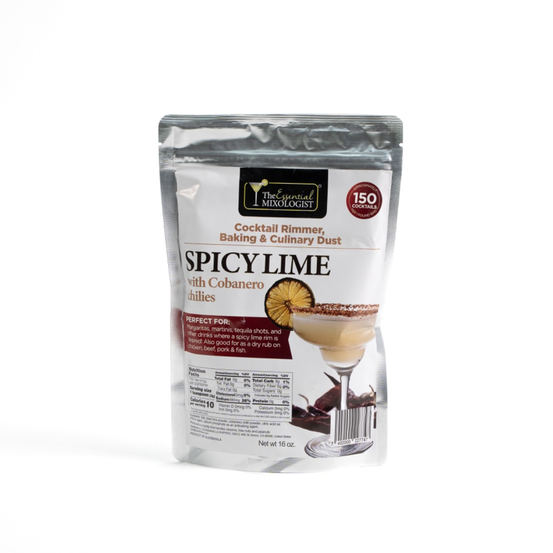 Spicy lime cocktail rimmer with habanero chili and dried lime