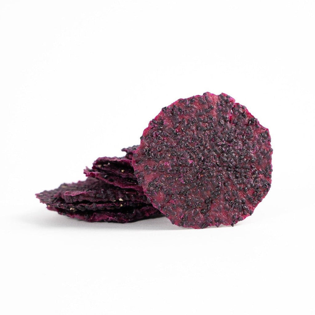Dried red dragon fruit slices for cocktails and garnishes