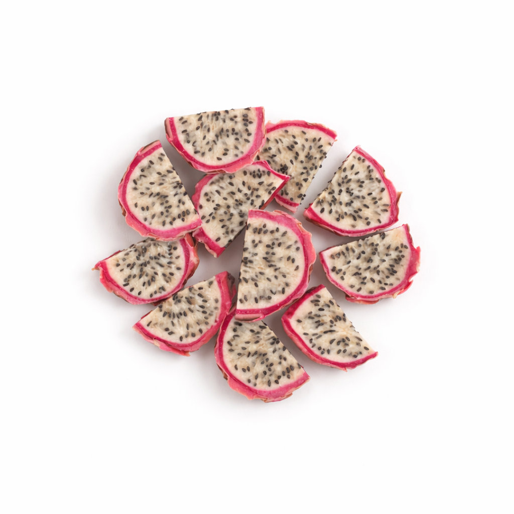 dehydrated white dragon fruit halves slices